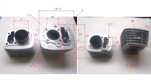 Kit Cilindro + Piston Honda Cb1 52.4mm W Standard - Plan 1