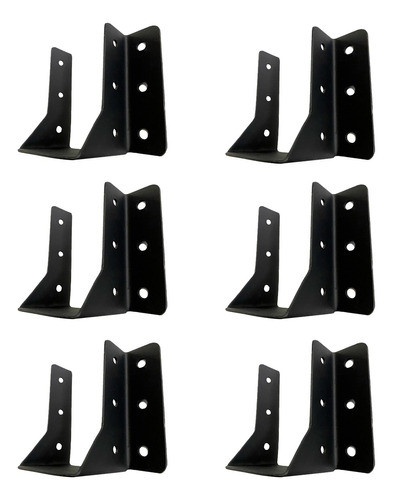 6 Unidades De Suportes Para Vigas Pergolado 5x15cm 3mm 0