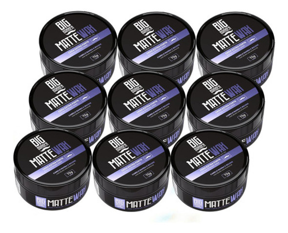 Cera Capilar Matte Wax Big Barber 75g Para Cabelo Cx 9 Unid 0