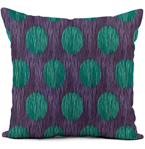 Rouihot Lino Throw Pillow Cover Accesorio Patrón De Lunares 0