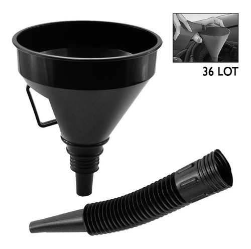 Embudo Universal Tipo Fuelle Flexible Con Filtro Metalico 0