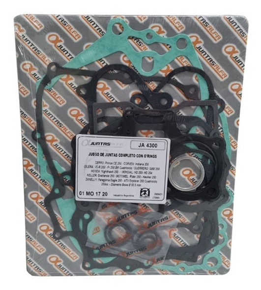 Juego Juntas Mondial Hd 254 Custom 250 Corven Indiana Gaona 0