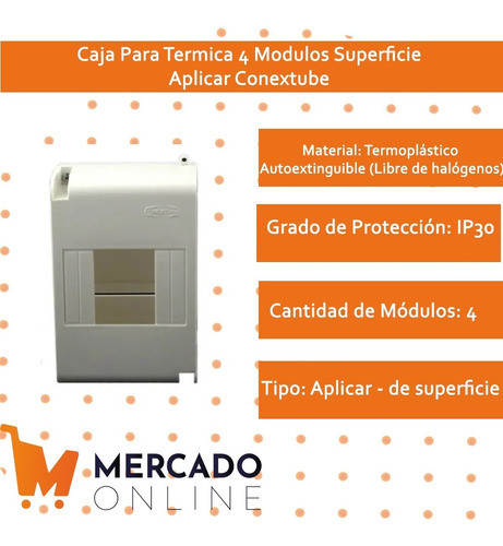 Caja Para Termica 4 Modulos Superficie Aplicar Conextube 1
