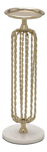 Castiçal Dourado Com Base Em Mármore  41cm Espressione 0