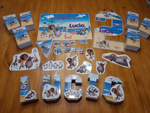 Madagascar Combo Cumpleaños Personalizado 1