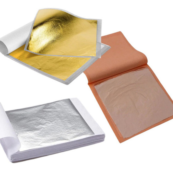 75 X Folha De Ouro - Prata - Cobre Artesanato Arte 0