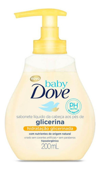 Dove Baby Sabonete Líquido De Glicerina Com 200ml 0 Dove Baby Sabonete Líquido De Glicerina Com 200ml 0