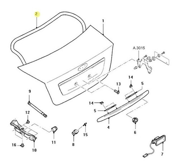 Burlete Tapa Baul Ford Focus 2008/2013 Original 1