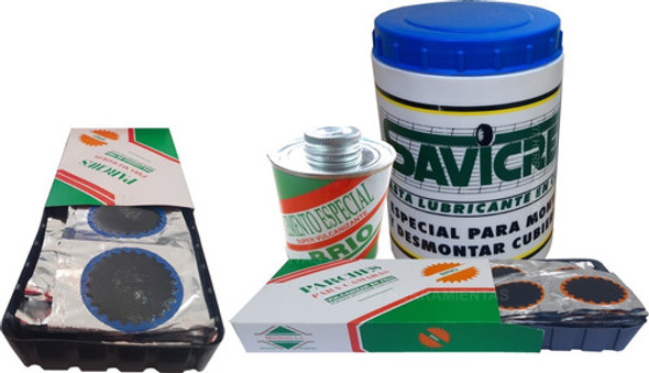 Gomeria Cemento + Pasta + 136 Parches Camaras /cubiertas 0