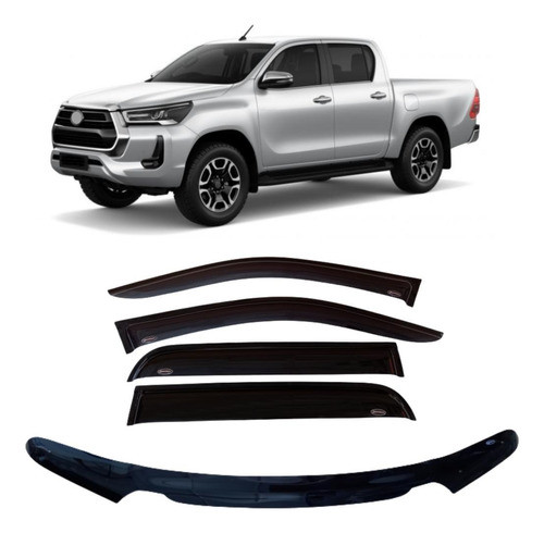 Deflector De Capot + Ventanas X4 Hilux 2021 Sr - Srv - Srx 0