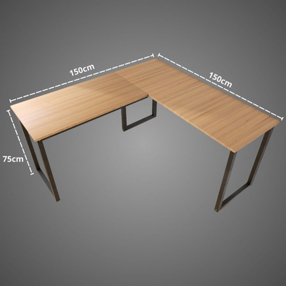 Mesa Em L Escritório Diretor Madeira 150x150cm 1