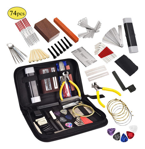 Kit De Ferramentas De Guitarra De 74 Peças Com Bolsa De Tran 1