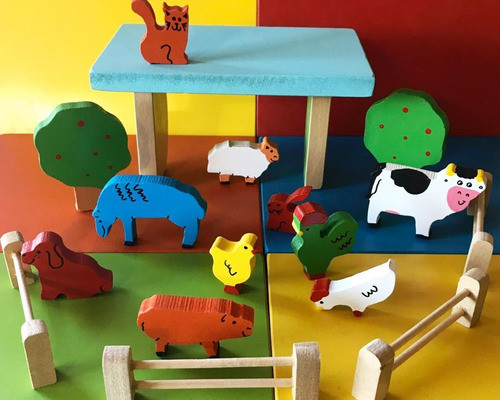 Granja De Madera Para Niños - Juguetes Didácticos 1