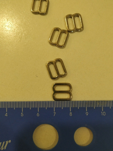 100 Un. Correderas De 8/9 Mm, Mat. Zamak Plateado-z/recoleta 0