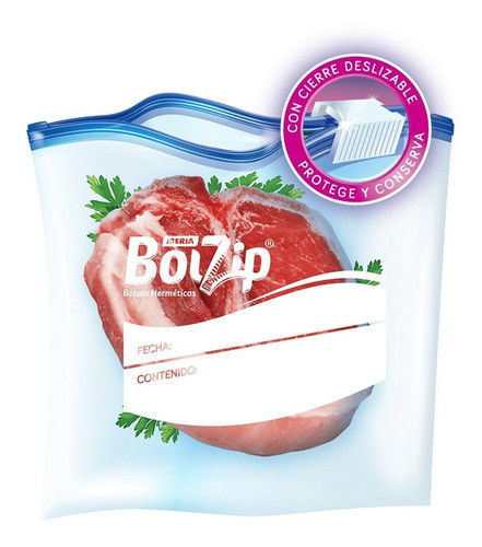 Bolzip Bolsa Hermética Mediana Cierre Fácil X6u. Pack X 3 1