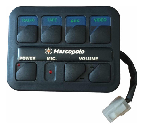 Painel Chave Seletora  De Áudio  Ônibus Marcopolo G5 G6 24v 0