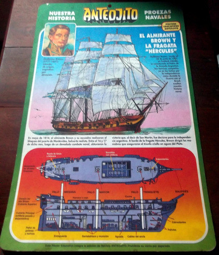 Alte Brown Anteojito Antigua Lamina Educativa * * * La Plata 0