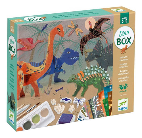 Dino Box Actividades Creativas Armar Y Pintar Dinosaurios 0