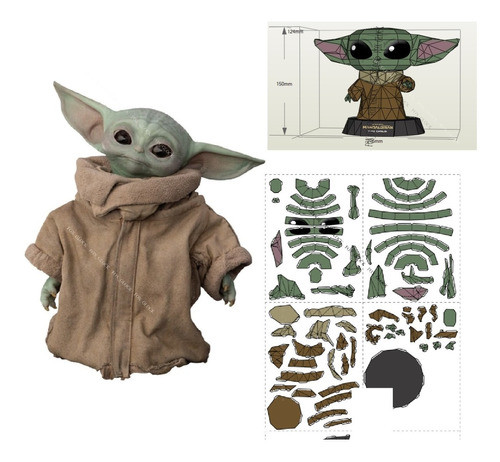 Mandalorian De Child 15 Cm Papercraft 0