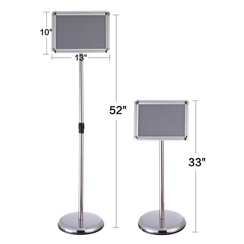 A4 Pedestal Ajustable Señal Piso Soporte Telescópico Post Ca 1