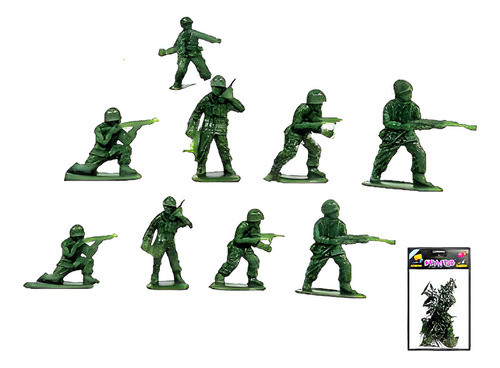 Soldados De Juguete Verde Militar Stasio X12 Unidades 1