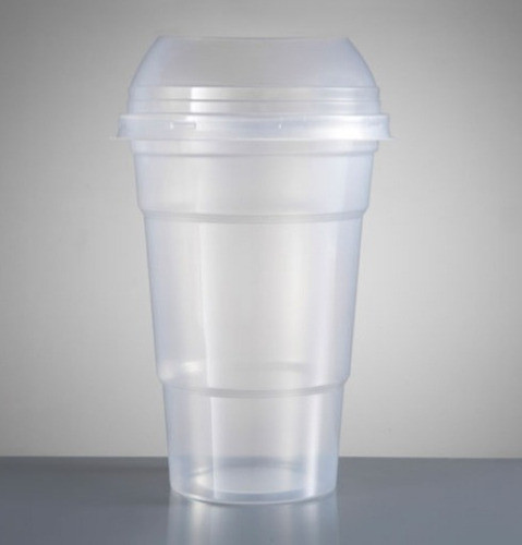 Vaso Descartable Frappe 375cc Con Tapa Por 100 Unidades 1