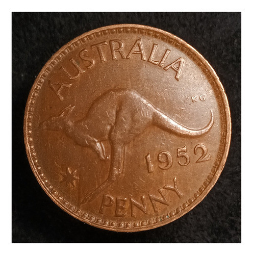 Australia 1 Penny 1952 Excelente Km 43 Canguro Jorge Vi 0