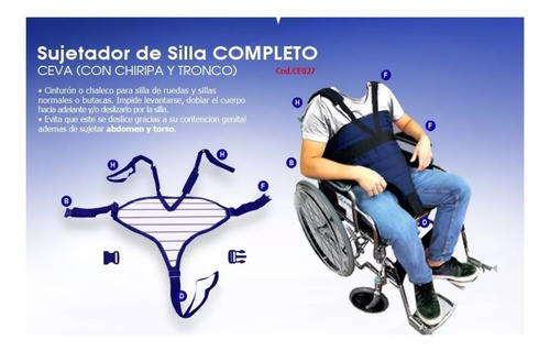 Sujetador Arnes Completo Con Chiripa Y Tronco Para Silla 0