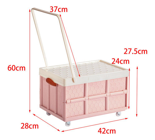 Caixotes Dobráveis Dobráveis Dobráveis Rosa Com Roda 1