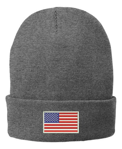 Trendy Shop Gorro Largo Doblado Invierno Bordado Blanco Con 0