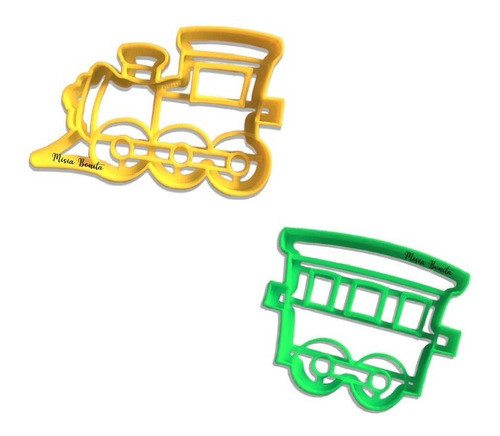 Trencito Locomotora + Vagon Moldes Galletas Cortantes Masas 0