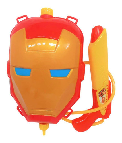 Mochila De Agua Con Pistola Mascara Iron Man Jeg 8550 0