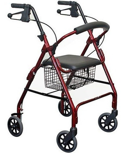 Andador Ortopédico Plegable Ruedas Con Frenos, Canasto 0