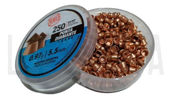 Balines Orbea Punta Diamante Cobre 5,5 Mm 0,97g 250 Unidades 1 Balines Orbea Punta Diamante Cobre 5,5 Mm 0,97g 250 Unidades 1