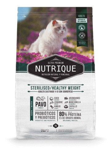 Nutrique Gato Sterilezed Adulto 7,5 K+contenedor+envio 0