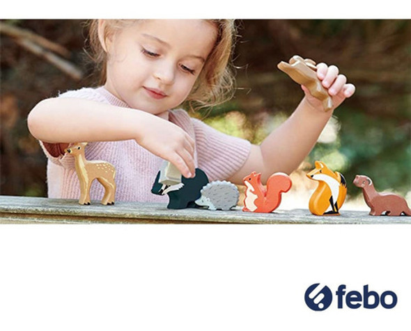 Juguete Animales De Madera Ciervo Para Niños Febo 1