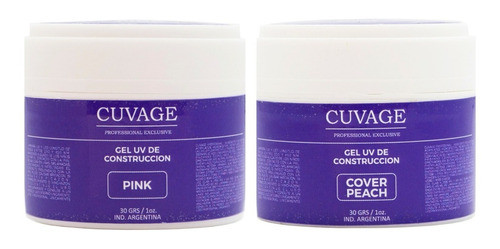 Cuvage X2 Gel Uv Construcción Uñas Esculpidas Manicuría 30gr 0