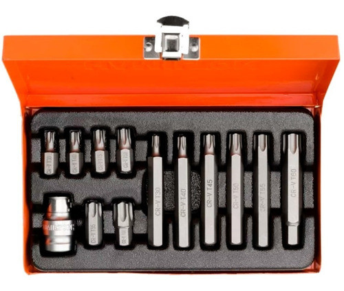 Set Juego Puntas Torx Enc 1/2  13 Piezas E/ Metal Hamilton 0