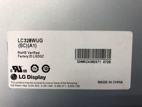 Tela Display Tv LG 32ld650 Lc320 Wug (sc) (a1) Não Envio!!! 1