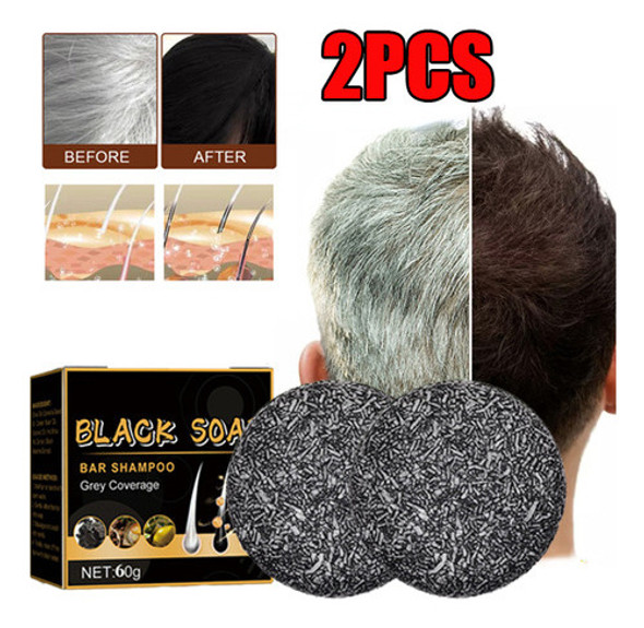 2 Peças De Sabonete Escurecedor De Cabelo, Barra De S 0 2 Peças De Sabonete Escurecedor De Cabelo, Barra De S 0