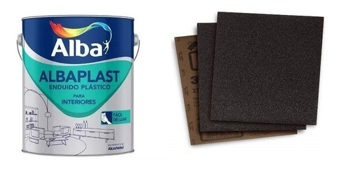 Combo Albaplast Enduido Plastico Interior 1 Lt + 3 Lijas 0