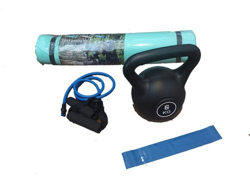 Kit De Ejercicios Pesa Rusa, Cinta Elástica, Manta De Yoga 0