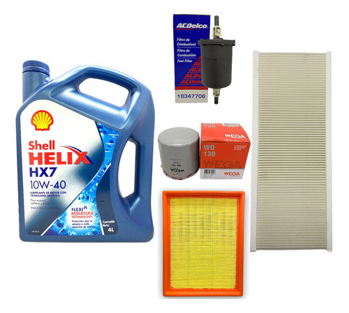Kit Aceite Shell + Filtros Corsa 2012 2013 2014 2015 2016 + 0