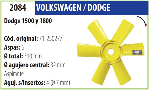 Helice Dodge 1500 Amarillo 0