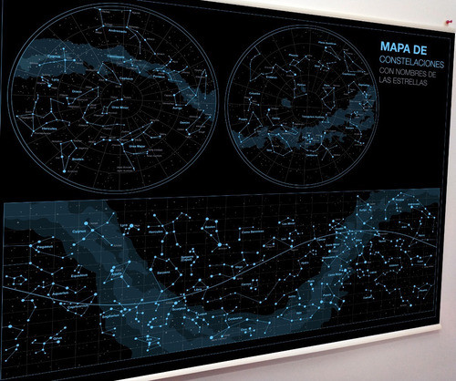Hermoso Poster En Lona Constelaciones Listo Para Colgar 0