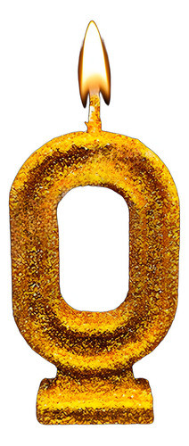Vela Numerote Con Gibre Dorado Nº 0 0