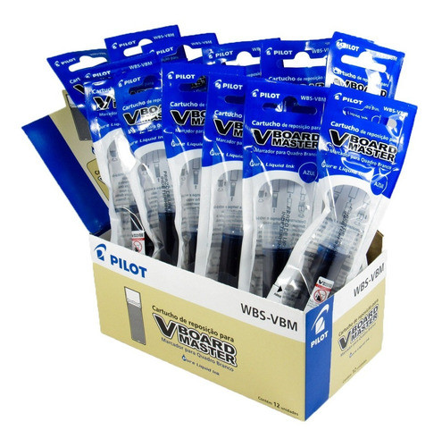 Refil Pincel Marcador Quadro Branco Vboard Master 12 Unidade 0