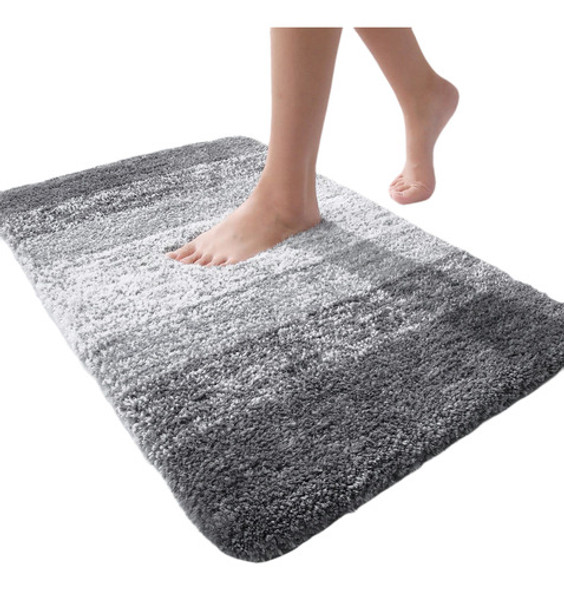 Alfombra Para Baño Microfibra Extrasuave 60x40cm Color Gris 0 Alfombra Para Baño Microfibra Extrasuave 60x40cm Color Gris 0