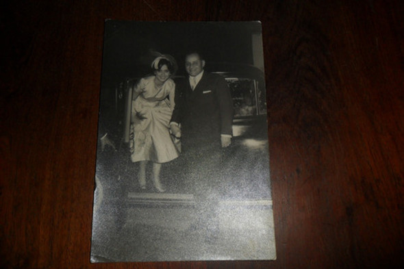 Antigua Fotografia Foto Vestido Novia Casamiento Auto 0