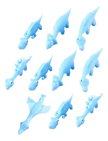 10 Peças Dinossauro Estilingue De Borracha Dino Brinquedo 0